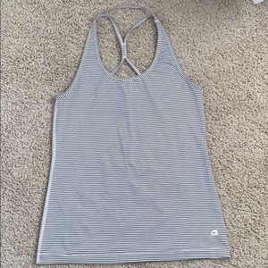 GapFit Pink and Grey stripe Athletic Tank